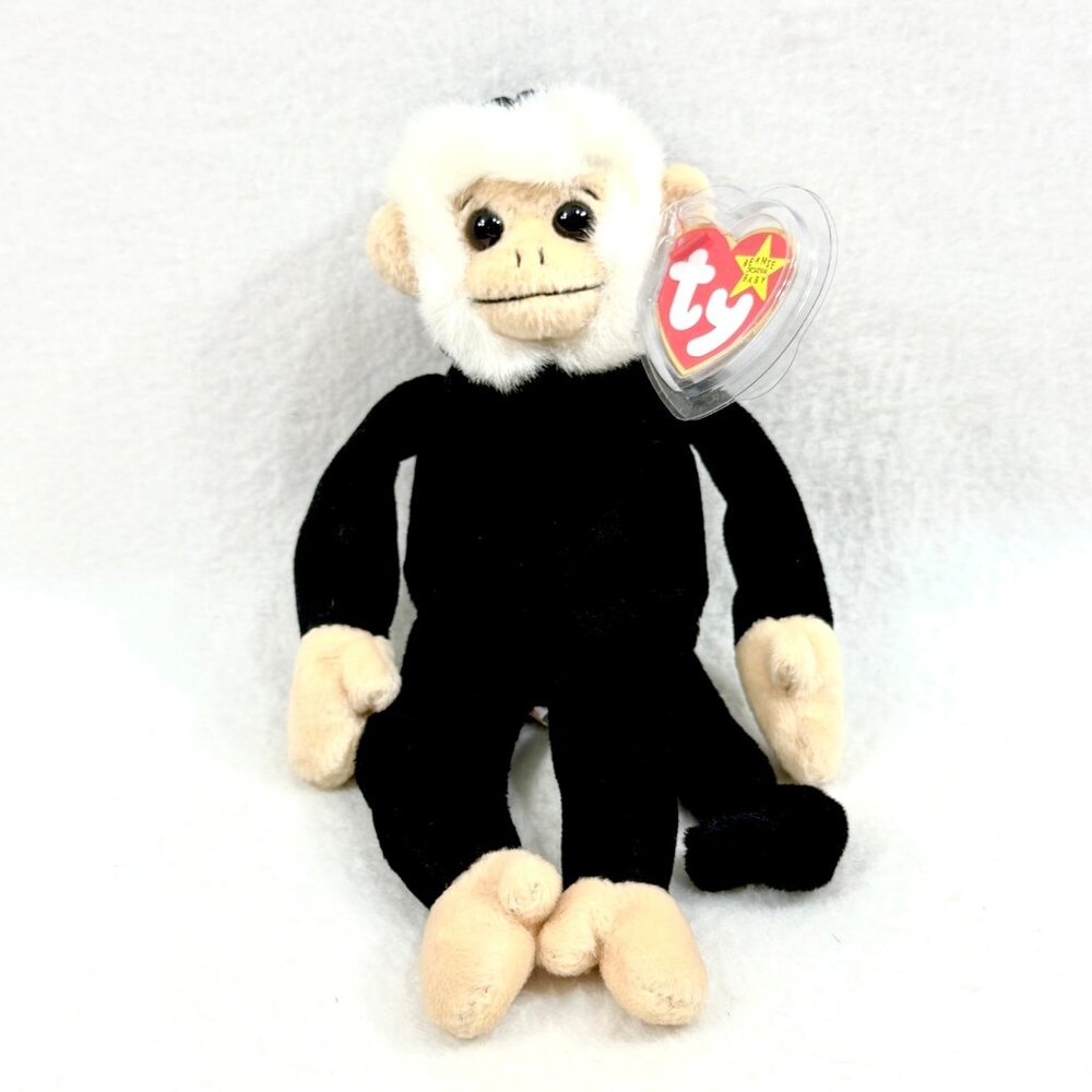 Vintage Ty Beanie Baby Mooch the Spider Monkey (1999) Retired.